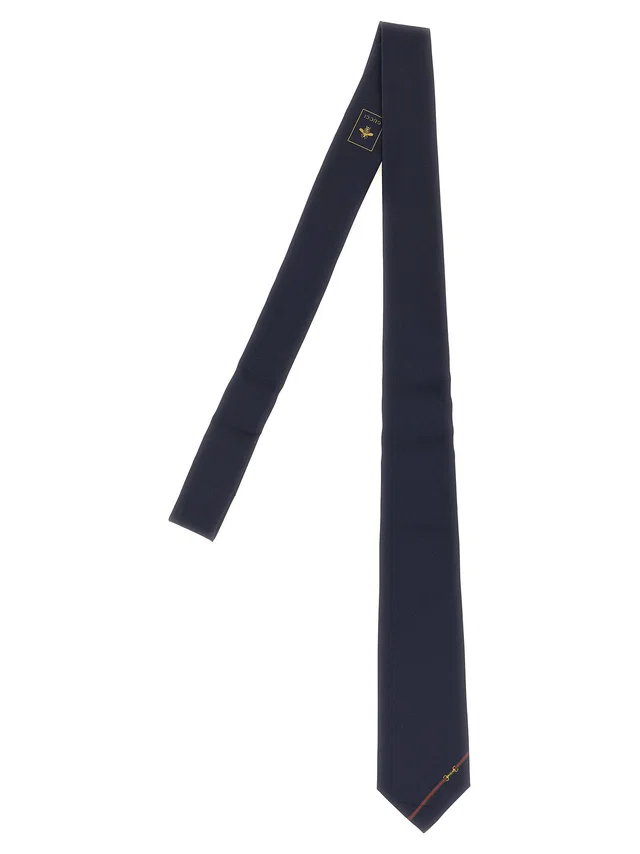 Gucci Jacquard Silk Necktie — Navy Pure Neckties in Navy Silk from HEWI