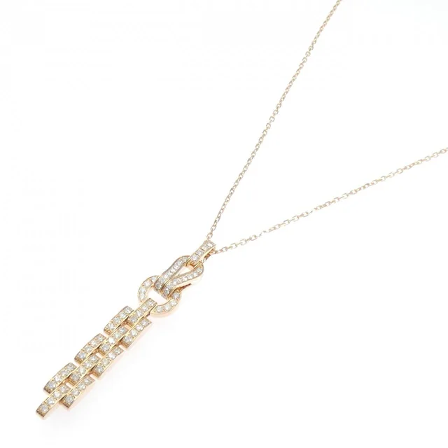 Cartier Agrafe 750 Pink Gold Diamond Necklace in Pink from LuxUness, photo 2 of 2