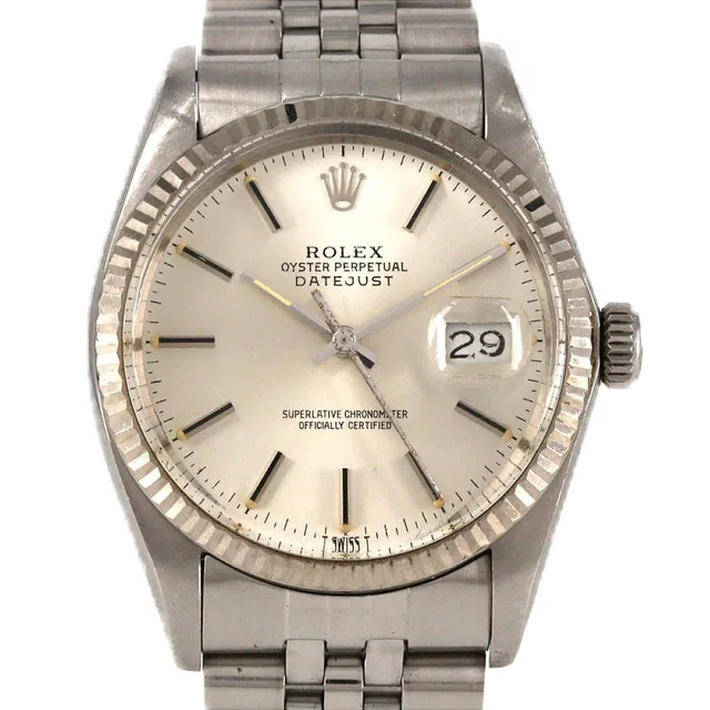Rolex Datejust Stainless Steel White Gold Automatic in White from The Reluxe