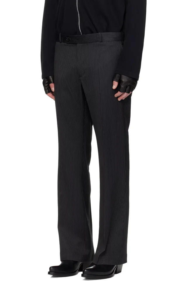 Ernest W. Baker Black Loose Fit Flare Trousers, photo 4 of 5 from SSENSE