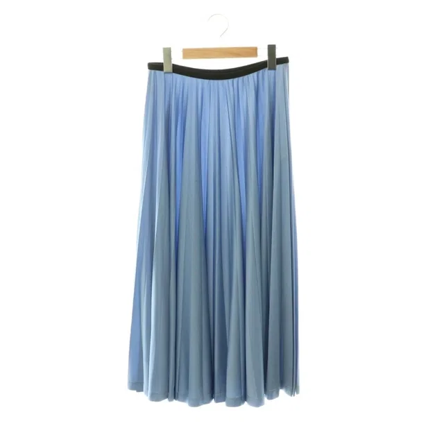 Celine Phoebe Philo Era Triacetate Pleated Skirt Long 36 Blue in Blue from The Reluxe