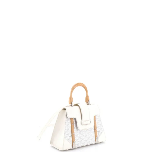 Goyard Saigon Top Handle Bag Coated Canvas with Leather PM in white Coated canvas from Rebag, photo 3 of 7