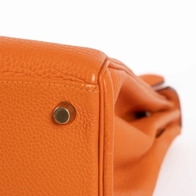 Hermès Kelly 32 Orange Togo GHW in Orange Togo leather from Labellov, photo 10 of 18