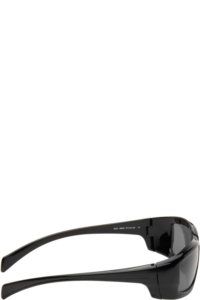 Rick Owens Black Temple Rick Sunglasses, photo 2 of 4 from SSENSE