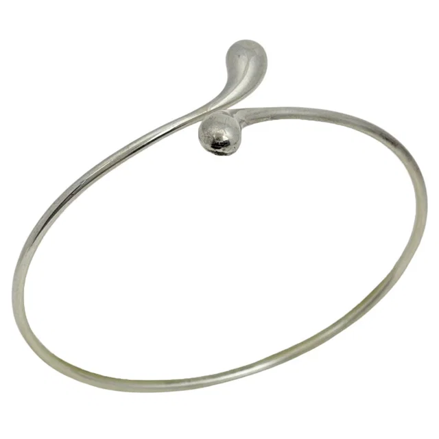 Tiffany & Co. Teardrop Bangle 925 Sterling Silver Bracelet in Silver from The Reluxe