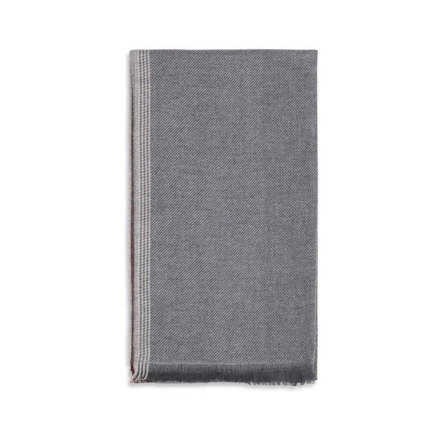 Brunello Cucinelli Gray Cashmere Scarf in Grey Cashmere from HEWI