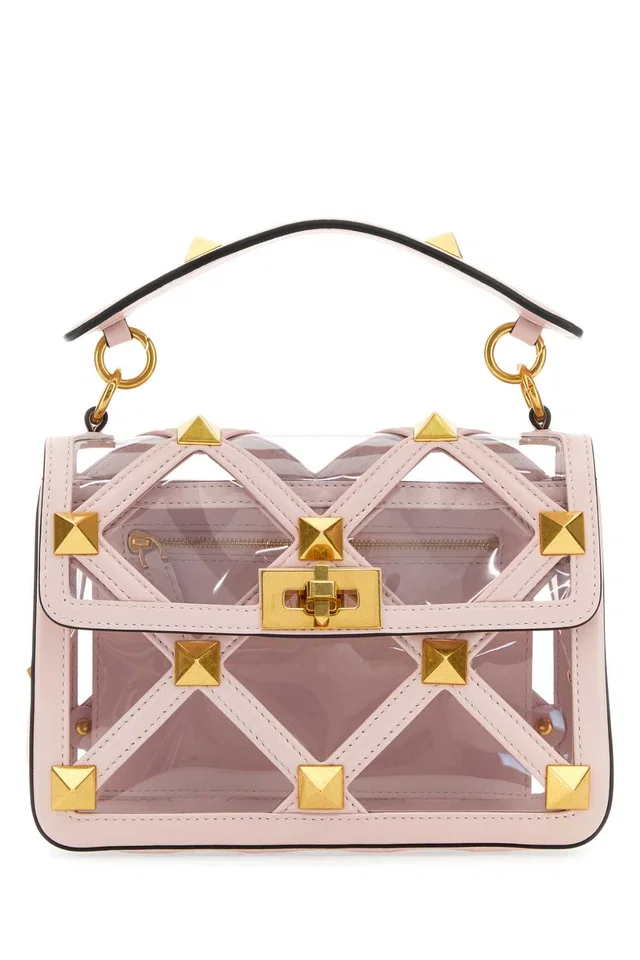 Valentino Garavani Top Handle Bag — Pink in Pink Calfskin from HEWI