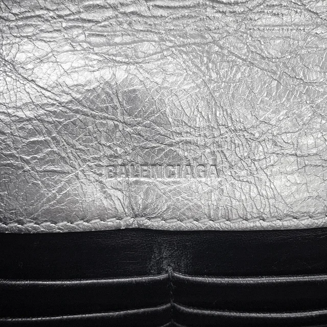 Balenciaga BB Logo Quilted Chain Shoulder Bag Silver526682 Leather in Leather from GALLERY RARE, photo 15 of 16