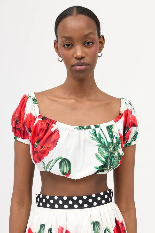 Dolce & Gabbana Cropped Floral Top from VSP Consignment