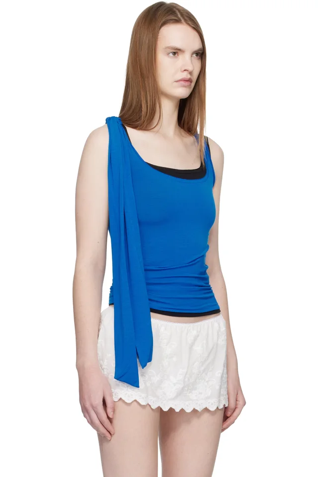 Fruity Booty Black & Blue Uva Layer Tank Top Set, photo 2 of 3 from SSENSE