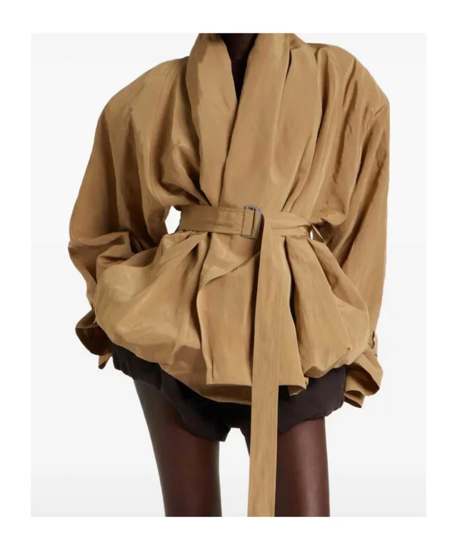Magda Butrym belted shawl-collar jacket, photo 4 of 7 from SENSER