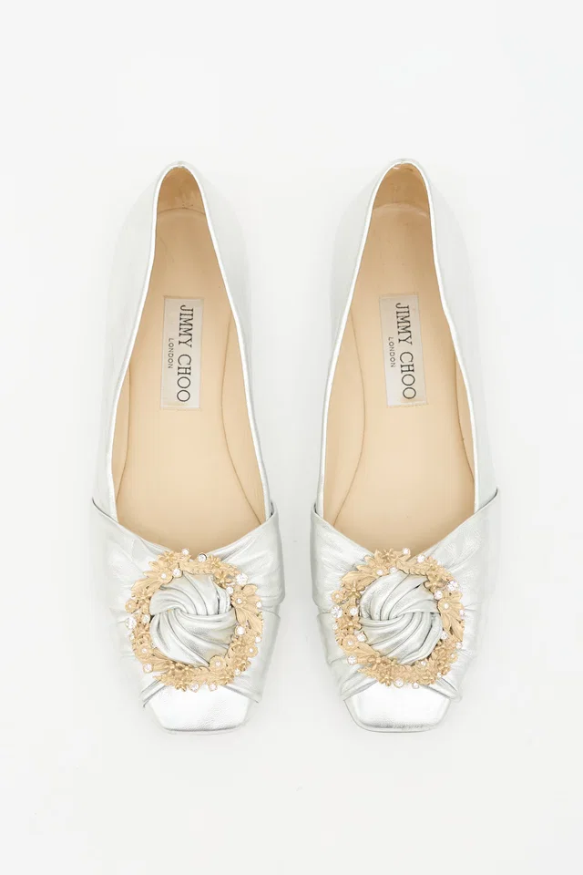 Jimmy Choo Leather Ballet Flat in Leather from VSP Consignment