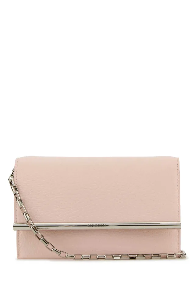 Alexander McQueen Satch Clutch — Pink in Pink Lambskin from HEWI