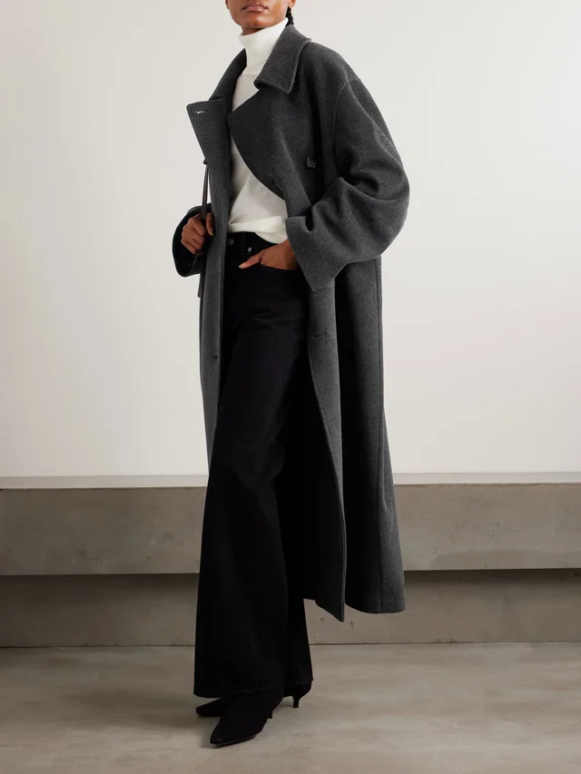 TOTEME Shield oversized double-breasted wool-blend coat in Grey, photo 2 of 2 from NET-A-PORTER (Canada)
