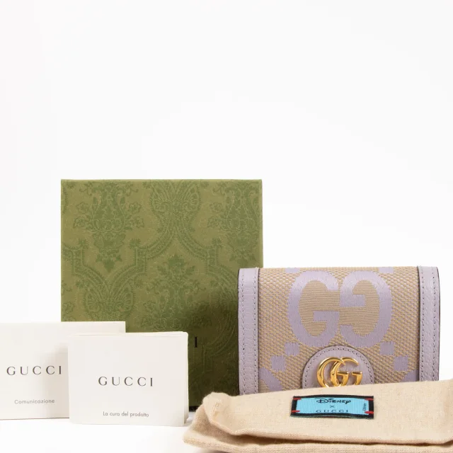 Gucci Lilac Jumbo GG Ophidia Small Wallet in Purple from Labellov, photo 2 of 5