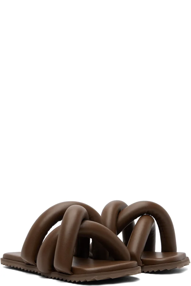 YUME YUME Brown Tyre Slides, photo 4 of 5 from SSENSE