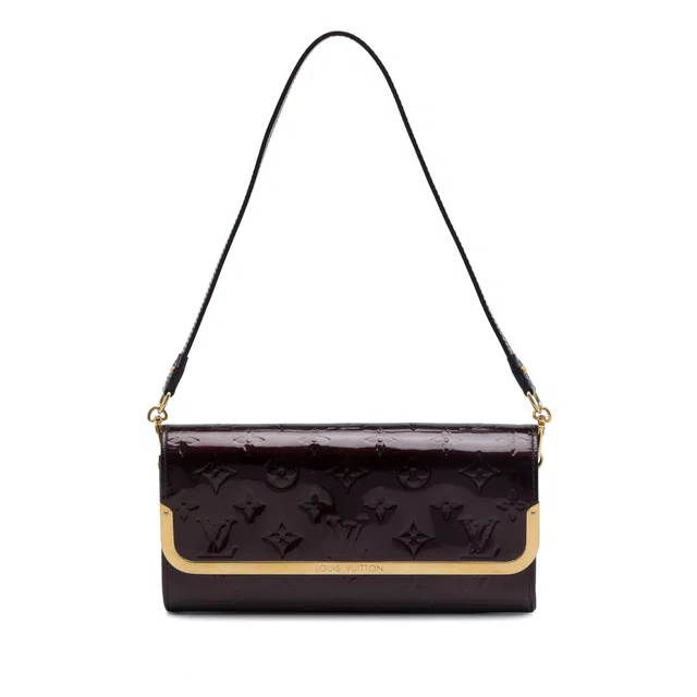 Purple Louis Vuitton Monogram Vernis Ana Satchel in Purple Leather from Designer Revival