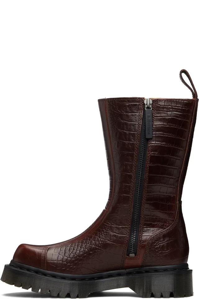 Dr. Martens Burgundy Rejena Boots, photo 3 of 5 from SSENSE