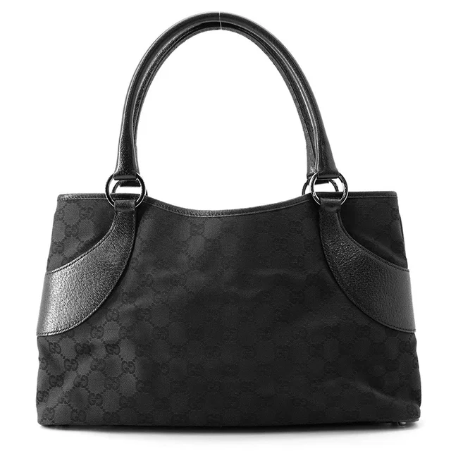 Gucci GG Canvas Tote Bag Black113015 Canvas Leather in Canvas from GALLERY RARE