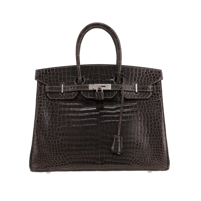 Hermès Birkin 35 cm handbag in Grey Crocodile from Collector Square, photo 2 of 6