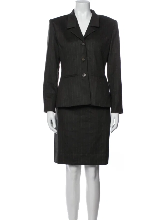 Balmain Vintage 1980's Skirt Suit in gray from The RealReal