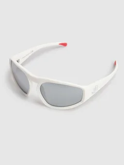 Moncler Mask-style sunglasses in 0% Platinum, photo 2 of 5 from LUISAVIAROMA