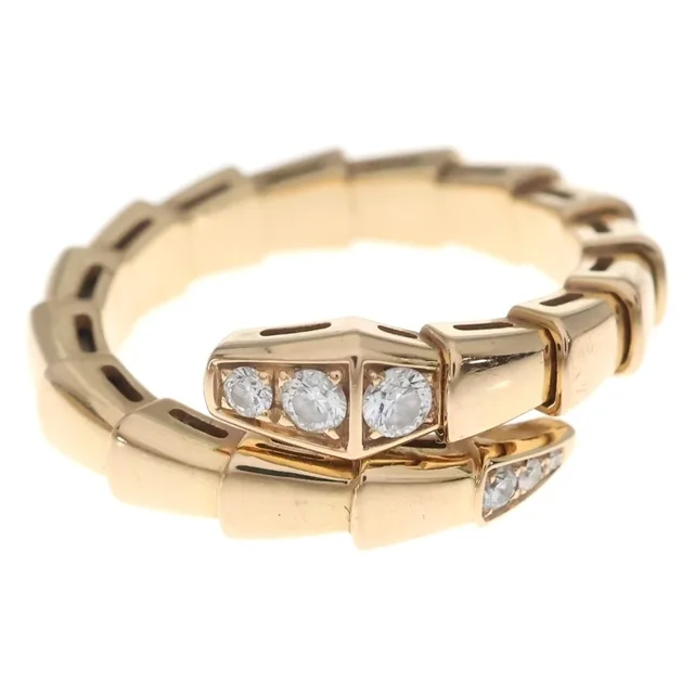 Bvlgari Serpenti Viper Diamond Ring Pink Gold in Pink from The Reluxe