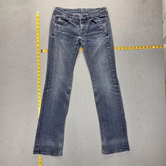 Diesel Jeans Womens 27x32 Blue Doozy Mid Rise Slim Straight Stretch Italy 00t0q in blue Denim from Poshmark