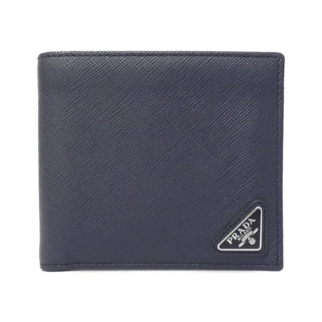 Prada Billfold Wallet Silver in Silver Saffiano leather from The Reluxe