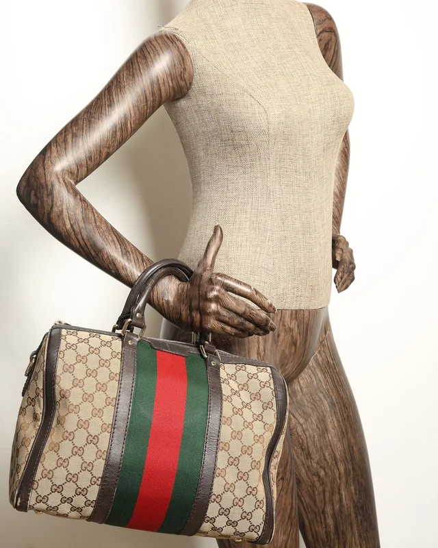 Gucci GG Web Boston Bag in Canvas from A Retro Tale, photo 11 of 11