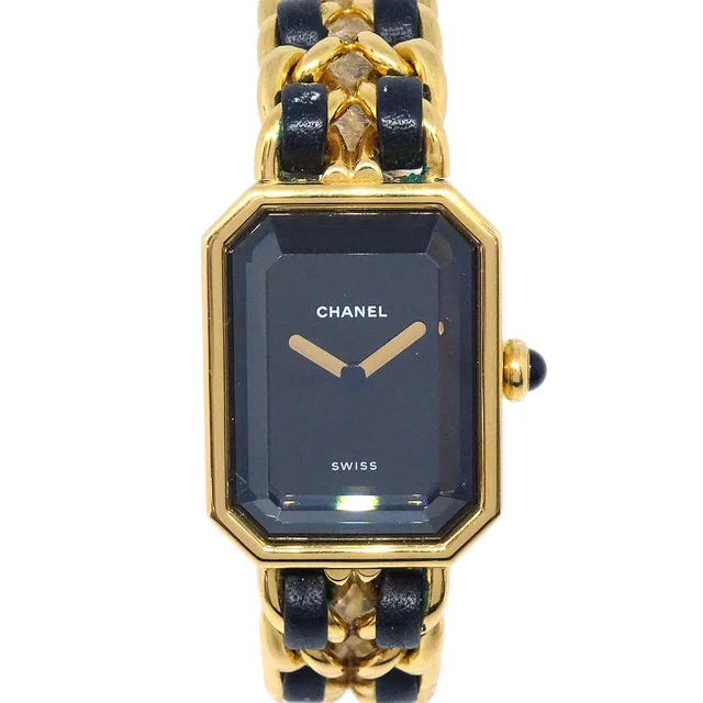 Chanel Premiere Watch Gold #S in Gold Leather from AMORE Vintage Tokyo