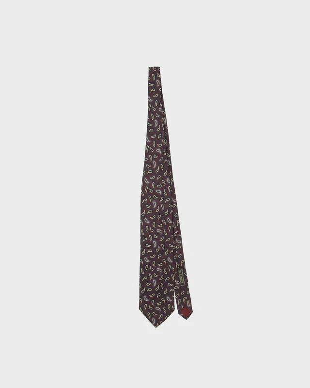Vintage 1990s Giorgio Armani Paisley Silk Tie in Silk from Rokit Vintage