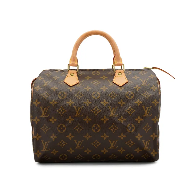 Louis Vuitton Monogram Speedy 30 Hand Bag Brown M41526 in Brown Coated canvas from Luxury Promise