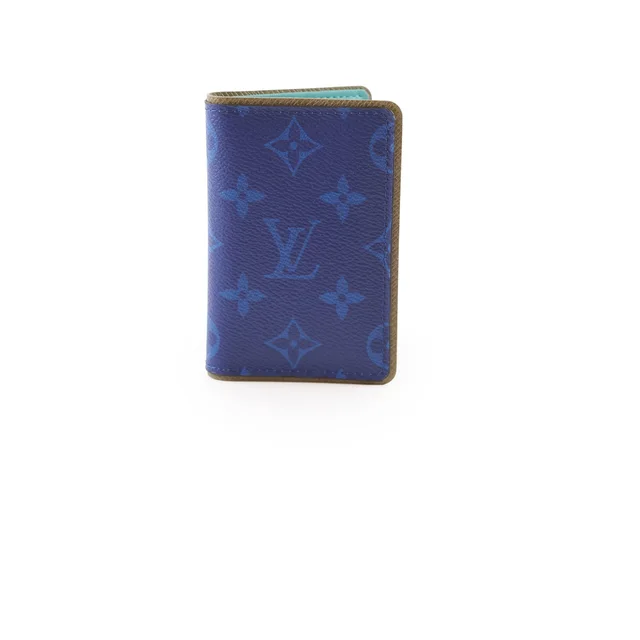 Louis Vuitton Pocket Organiser Blue in Blue Canvas from The Purse Affair