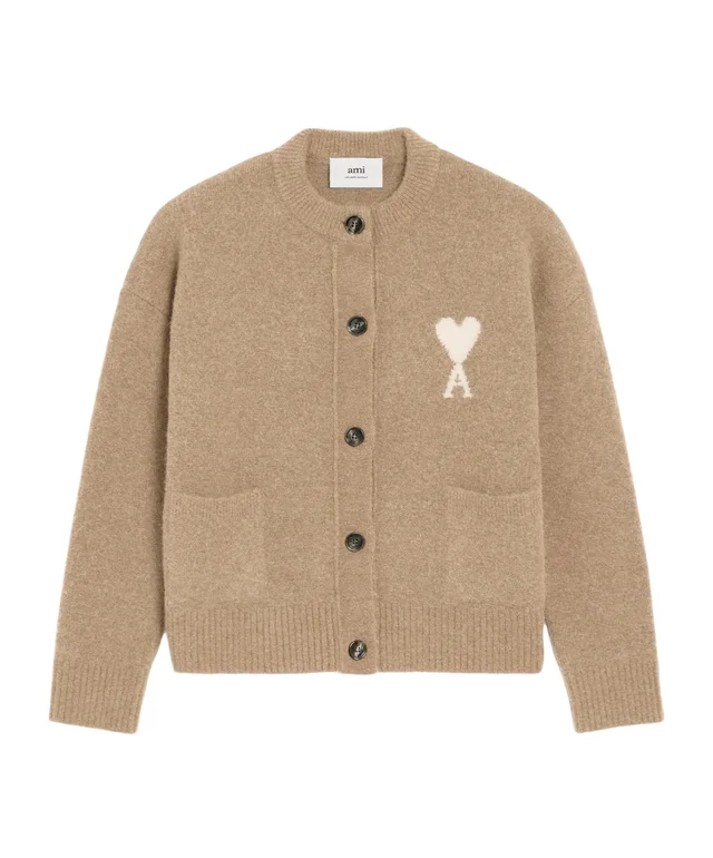 Ami Paris Logo Detailed Knitted Cardigan from SENSER, photo 1 of 1