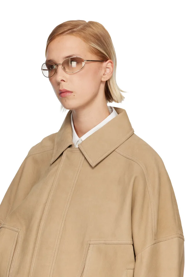 Prada Eyewear Gold Metal Oval Sunglasses, photo 4 of 4 from SSENSE