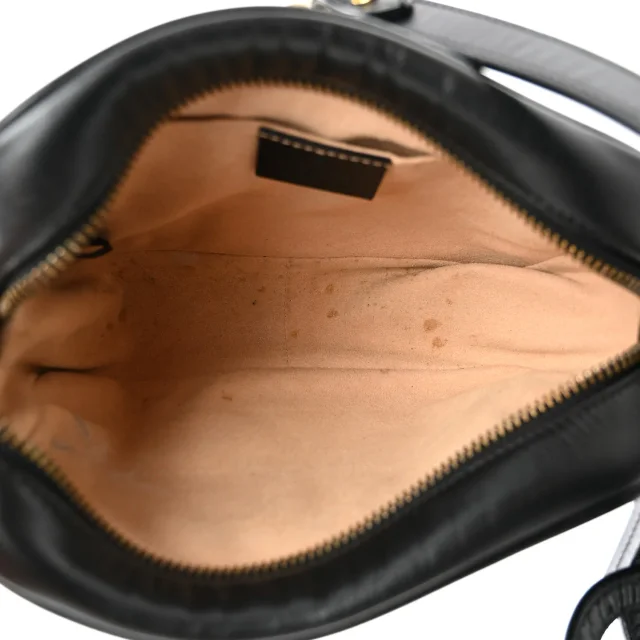 Gucci Matelasse Mini GG Marmont Camera Bag Black in Black Calfskin from FASHIONPHILE, photo 5 of 10
