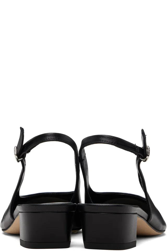 Aeyde Black Celeste Heels, photo 2 of 5 from SSENSE