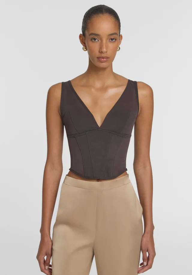 VIKTORIA & WOODS Casanova Bustier in Brown from Viktoria & Woods, photo 1 of 1