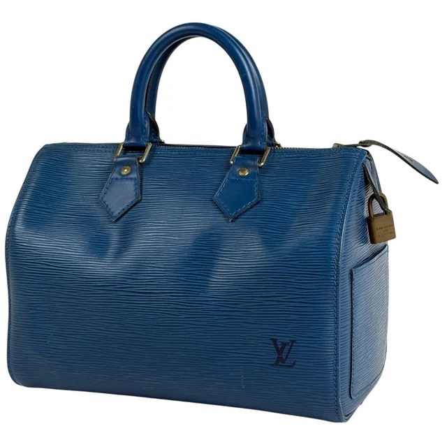 Louis Vuitton Speedy 25 Handbag Epi Toledo Blue in Blue from The Reluxe
