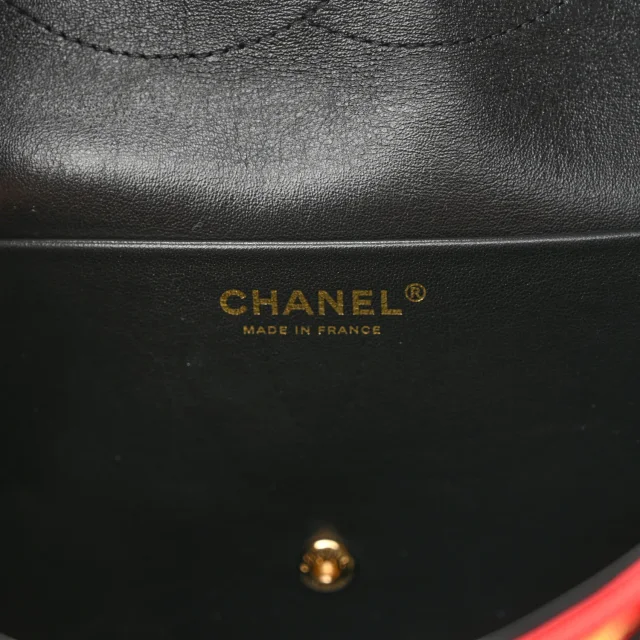 Chanel Fibers Magma Maxi Flap Yellow Black Red in Black Tweed from FASHIONPHILE, photo 6 of 11