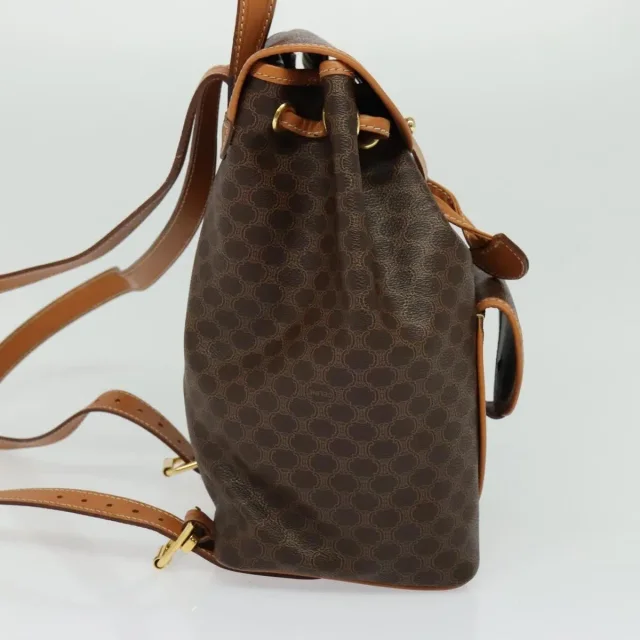 Celine Vintage Macadam Canvas And Leather Brown Pvc Bag in Brown Canvas from HEWI, photo 4 of 6
