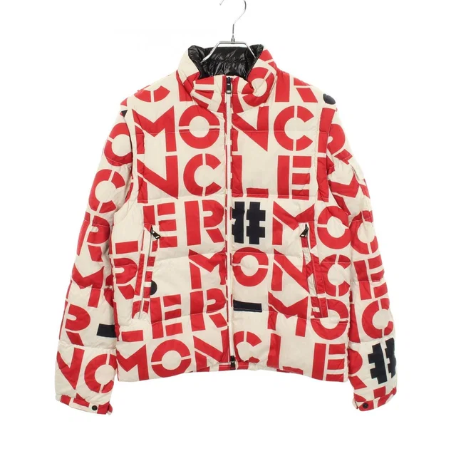 Moncler Down Jacket Genius 2 Jehan White Red in White from The Reluxe