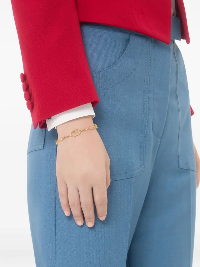 Valentino Garavani Vlogo Signature Gold-Tone Bracelet — Gold Bracelets in Gold from HEWI, photo 3 of 4
