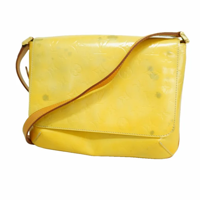Louis Vuitton Shoulder Bag Vernis Thompson Street Gray in Grey from The Reluxe