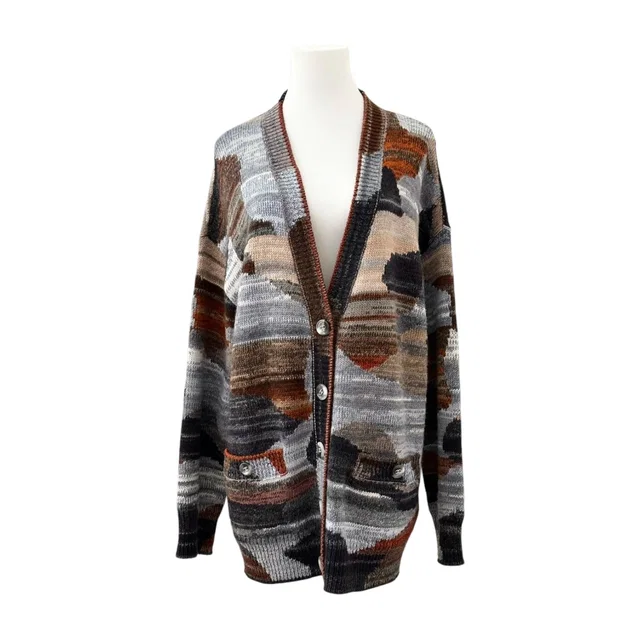 Chanel Multi - Coloured Wool Cardigan - Size 38 in Wool from Luxury Promise