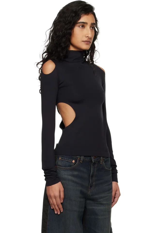 Off-White Black Sleek Meteor Top, photo 2 of 4 from SSENSE