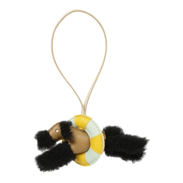 Hermès "A La Mer" Budy Charm Black in Black Lambskin from Madison Avenue Couture