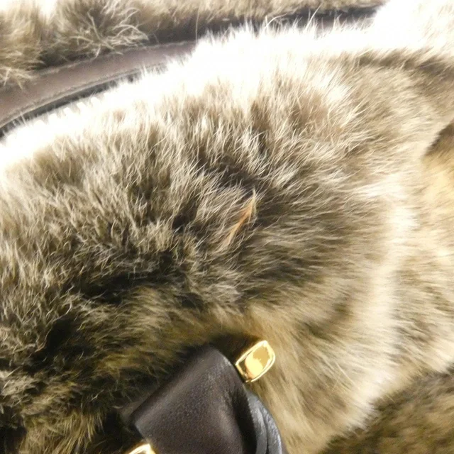Tod's Hand bag in GRAY / GOLD metal fittings fur/leather from KOMEHYO, photo 3 of 6