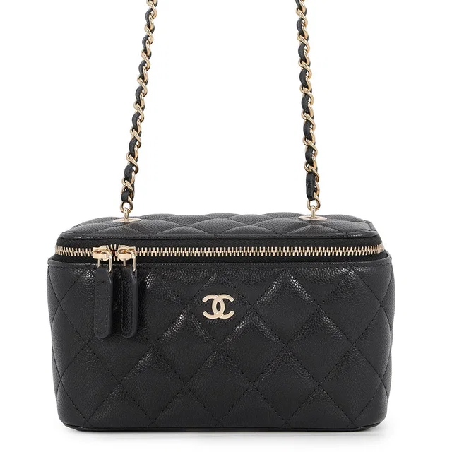 Chanel Matelasse Vanity ChainShoulder Bag BlackAP1341 Caviar Leather in Caviar leather from GALLERY RARE